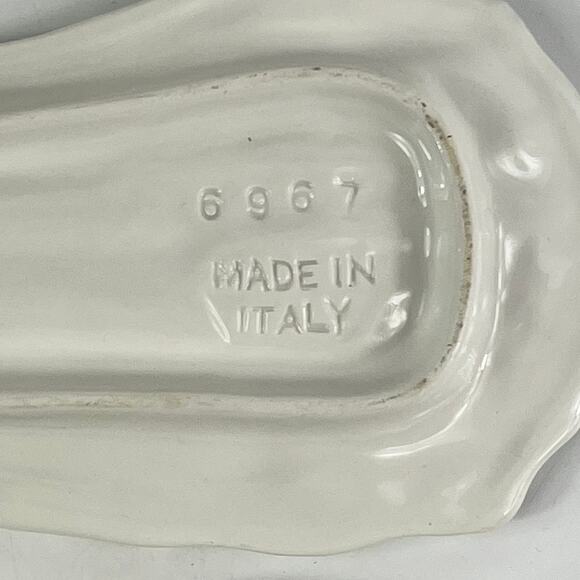 Vintage Italian Majolica Asparagus Grape Ceramic Serving Dish Set Hand Painted​ - Picture 4 of 13